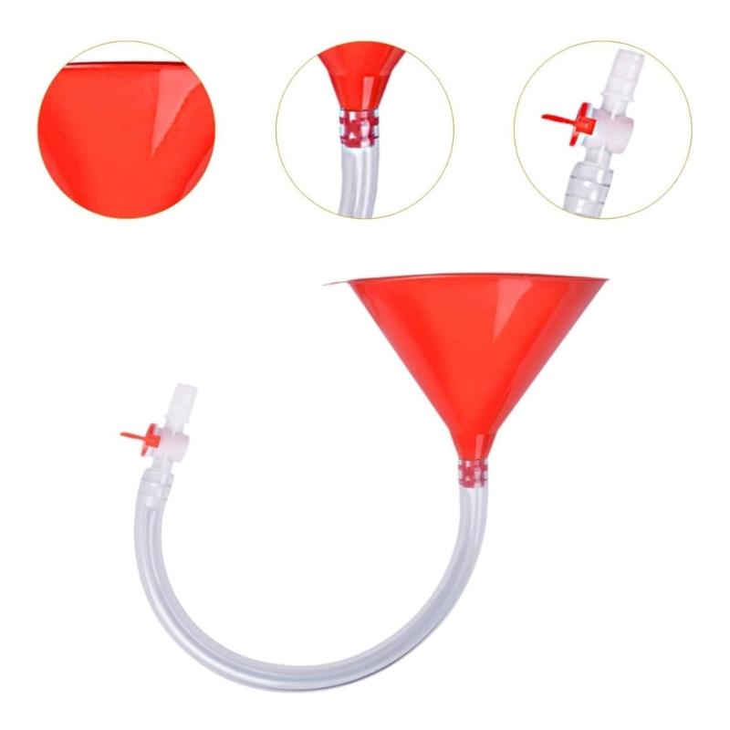 Multifunctional Party Funnel For Beer Beverages Water Portable Design Plastic Construction Drinking Tool With Valves
