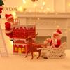 Weihnachtsmann mit Musikalischer Puppe, Weihnachtsmann, Kletterleiter, Perlen, Hängedekoration, elektrisches Kinderspielzeug für Weihnachtsbaum, Hochzeitsfeier
