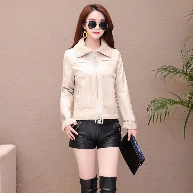 

Новое женское пальто из искусственной кожи, короткое модное универсальное женское кожаное пальто, куртка, пальто