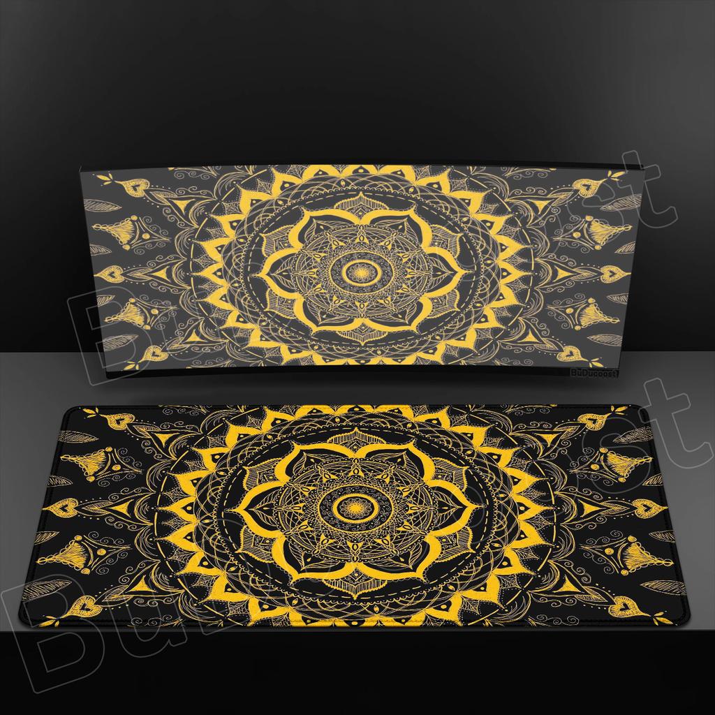 HD Printing Persian Carpet Computer Mouse Pad 900x400 Non-slip Rubber Mandala Bottom Keyboard Mat Table Mat Suitable Office Game