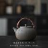 Chinese retro handmade wood fired teapot with lifting beam, tea maker, charcoal stove, boiling water kettle