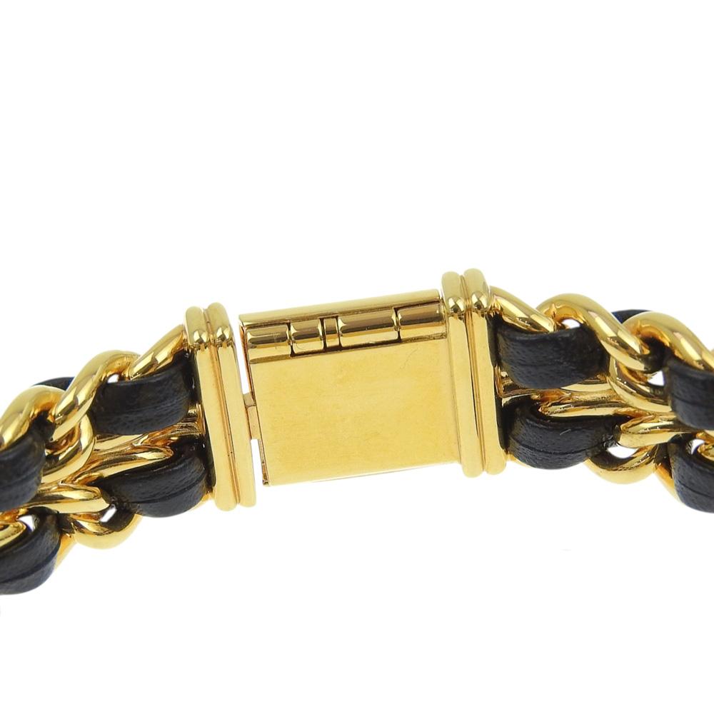 Chanel Premiere S Watches H0001 blackDial Plated Gold/leather Quartz Analog Display Women Used