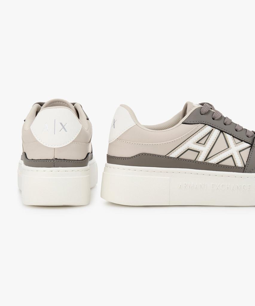 Armani Exchange Women'S Perforated Toe Platform Sneakers _Beige_A425375501