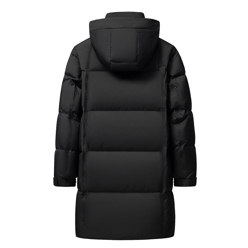 Men's Thickened Long Down Jacket - Winter Casual Over-the-Knee 90% White Duck Down Coat