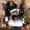 Women's Christmas Snowman Print Hoodie, Festive Pullover Sweatshirt, Long Sleeve Casual Wear Fall Winter Holiday Style