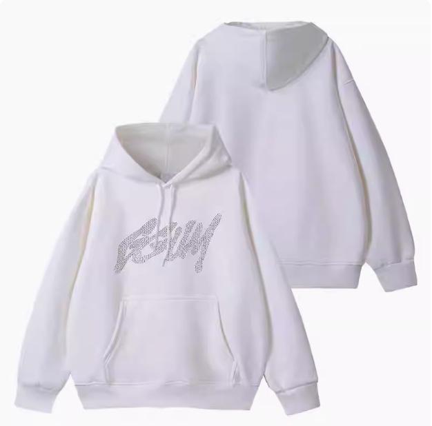Ranjun GGUM Pullover-Hoodie mit Samtfutter und Aufdruck - Herbst-/Winter-Stil-Sweater