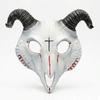 Maschera Creativa Integrale di Capra con Corna Festa Festival Cosplay Accessori Costume Halloween Teschio di Pecora Maschera con Corna di Ariete