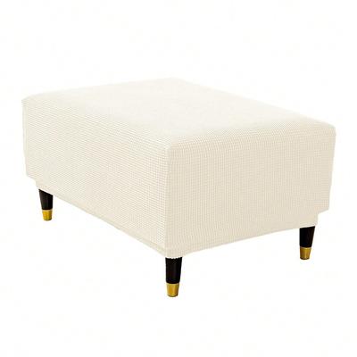 1Pc Elastic Stool Cover, Thickened All-inclusive Square Low Stool Cover, Household Sofa Footrest Stool Cover Furniture Protector