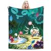 Funny Pikmin Game Plush Blanket Students Flannel Bedding Throws For Home Decor Super Warm Custom Quality Bedspread Gift Idea