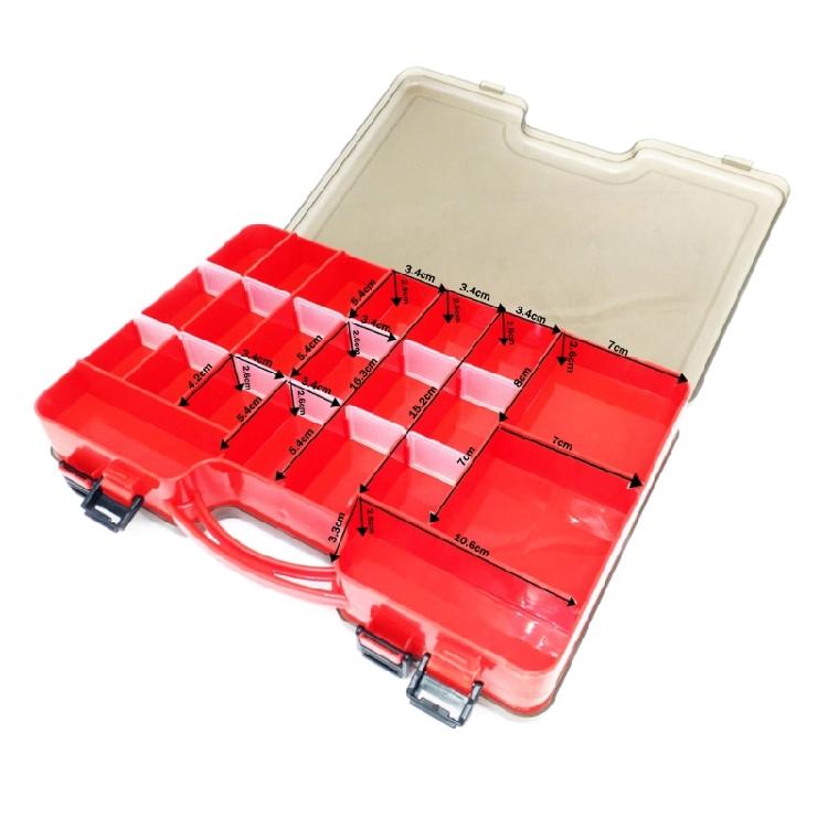 Double Sided Fishing Tackle Box Plastic Fishing Lures Baits Box Easy to Use