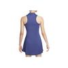 Nike Solid Color Comfortable Breathable Versatile Polo Neck Sleeveless Dress Women Dresses Blue Purple CV4838-510