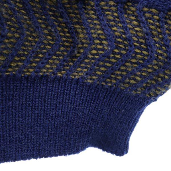 santa fe wool Overall handle Long sleeve V neck sweater Feb-38 knit Men's Used