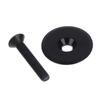 Bike Stem Cover with Installation Screw Durable Aluminum Alloy Front Fork Top Tube Cap for Road Bike  Repair Replacement