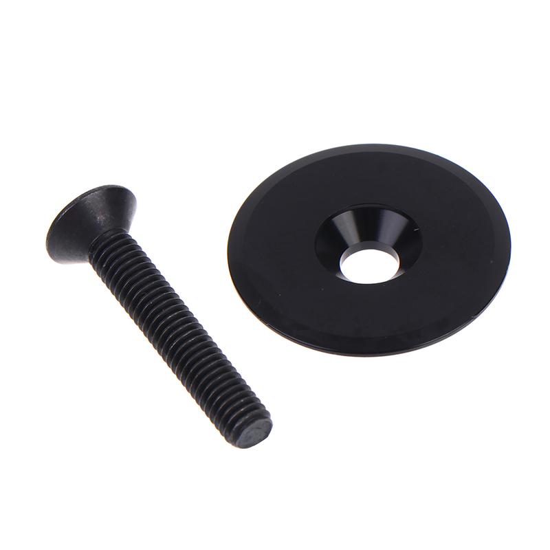 Bike Stem Cover with Installation Screw Durable Aluminum Alloy Front Fork Top Tube Cap for Road Bike  Repair Replacement
