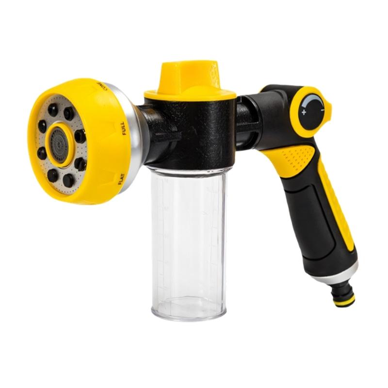 

Adjustable Hose Nozzle With Ergonomic Grip Suitable For Powerful Watering And Car Cleaning Washing Tasks Multipurpose Use жёлтый