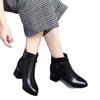 Martin Boots New Autumn and Winter Thick Heel Medium Heel Shoes Short Boots High Heel Single Boots Winter Velvet