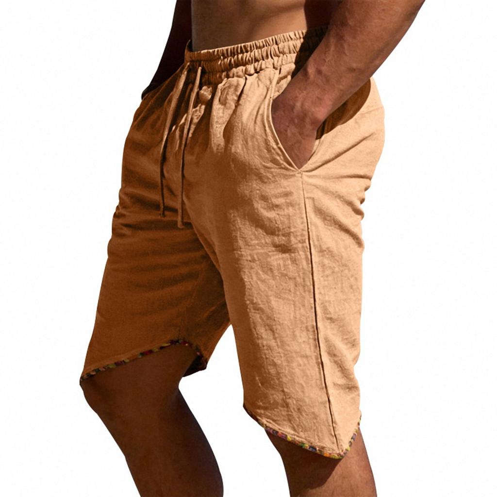 Men's Casual Loose -color Linen Pants - Men's Trendy And Unique Tailoring Breathable Beach Shorts