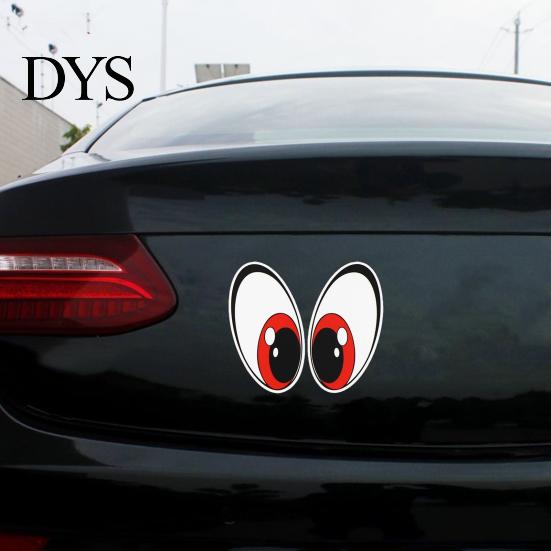 Weatherproof Car Decals Stickers Red Eye Shape Waterproof Scratch-Resistant Multi-surface Self-Adhesive for Cars Electric Luggage Scratch-resistant