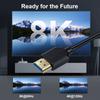 2.1 HDTV-compatible Video Cable Supports 8K at 60Hz and 4K120Hz for Cameras Laptops Screens Extension Cord
