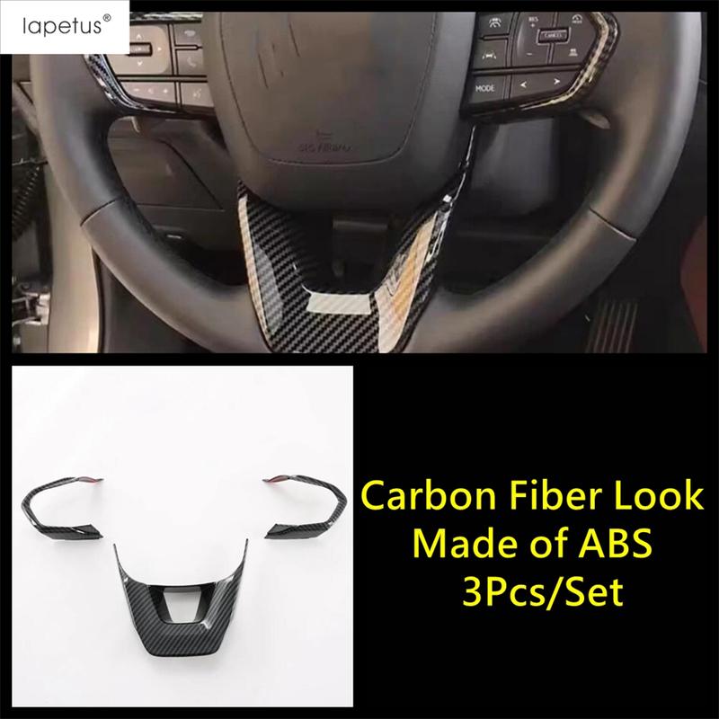 For Lexus LBX 2024 2025 2026 Car Steering Wheel Decoration Cover Trim ABS Carbon Fiber Interior Accessories Interior Refit Kit