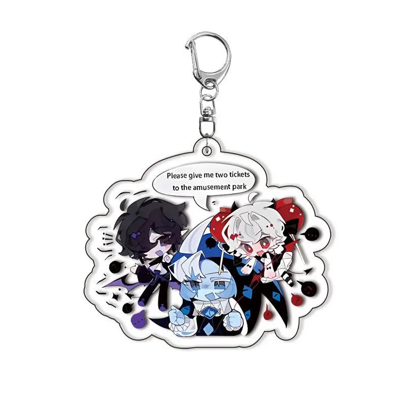 New Game Cookie Running Acrylic Fun Keychain Shadow Milk Pure Vanilla Cookie Pendant Keyrings Fans Gifts Bag Hanging Accessories