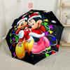 Mickey Mouse Compact Travel Automatic Umbrella Sturdy 8-Rib Shaft Foldable Design All-Season Umbrella for Travel Fashion Lovers