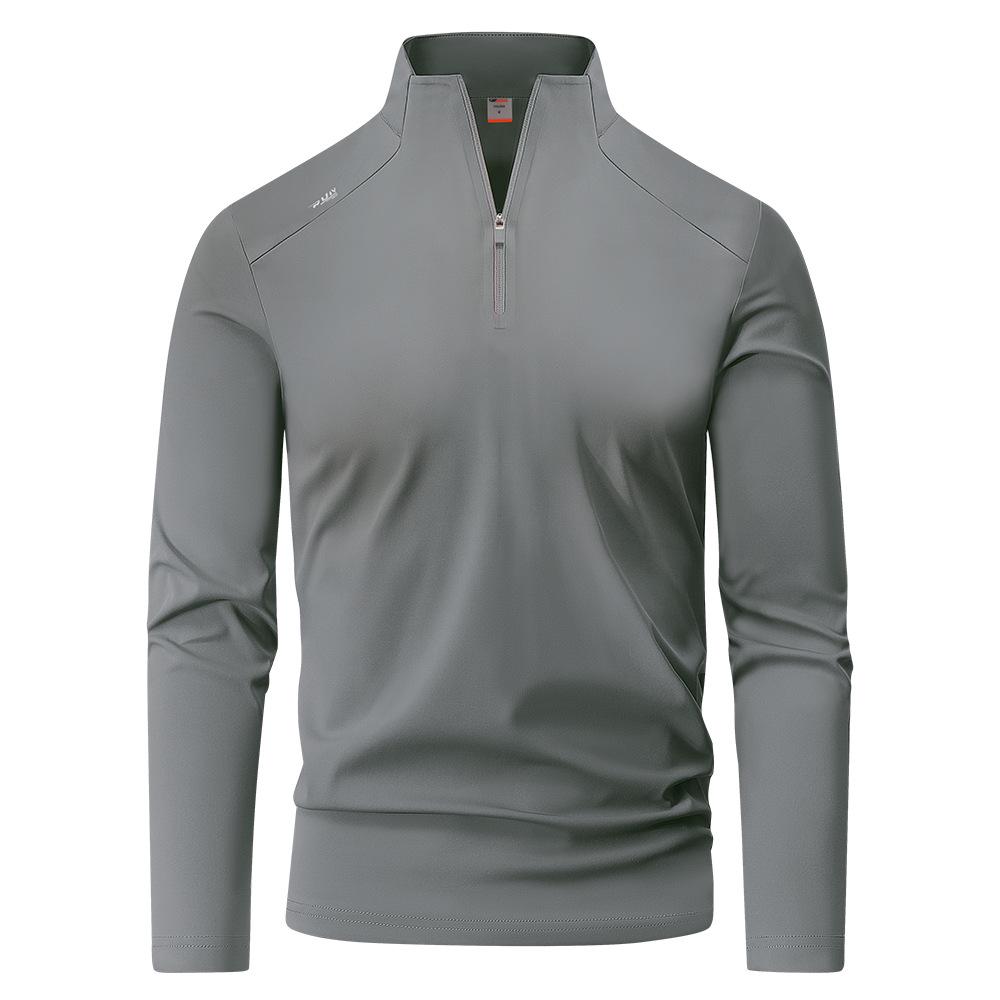 

Мужская быстросохнущая футболка с длинным рукавом, легкая, с защитой от солнца, для занятий спортом на открытом воздухе, бега и тренировок - влагоотводящая, для весны/лета. 2XL серый