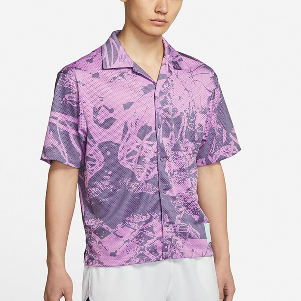 Air Jordan Flight Knit Print Loose Basketball Short Sleeve Shirt Men Tops Light-Purple CZ4736-591