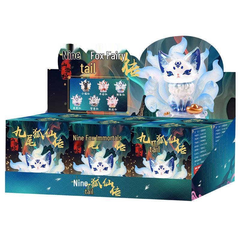 Nine-Tailed Fox Immortal Legend Figurine: Adorable Desktop Ornament & Birthday Gift for Girls.
