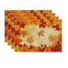 Seasonal Harvest Theme Placemat Washable Linen Blend Warm Tone Decorative Table Rug