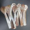 Natural Mother Of Pearl Caviar Spoons Handcrafted Seashell Ice Cream Dessert Stirring Teaspoons Kitchen Tableware Craft Gadget