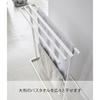Yamazaki Tower 5576 Slim Bath Towel Hanger, Side-Mountable, White, Approx. 25.6" W X 5.5" D X 29.7" H
