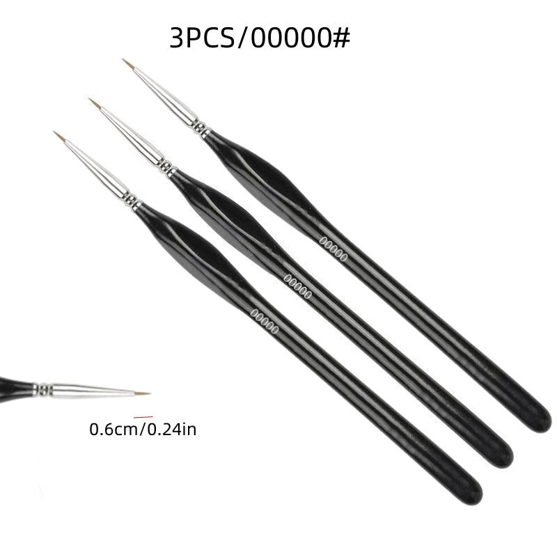 

3/6 Fine Brush Set, Suitable for Acrylic Painting, Model Details, and Miniature Art | Precision Crafted Synthetic Nylon Bristles