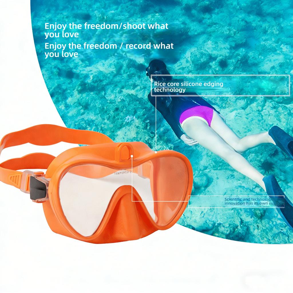 New GoPro Mount, Adjustable Viewing Angle, Floating Diving Mask, Diving Goggles, Respirator, Four-piece Set of Swimming Equipment