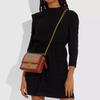 New COACH Hutton Cow Leather Envelope Bag Shoulder Bags Women's Brown Yellow CJ390-B4NQ4