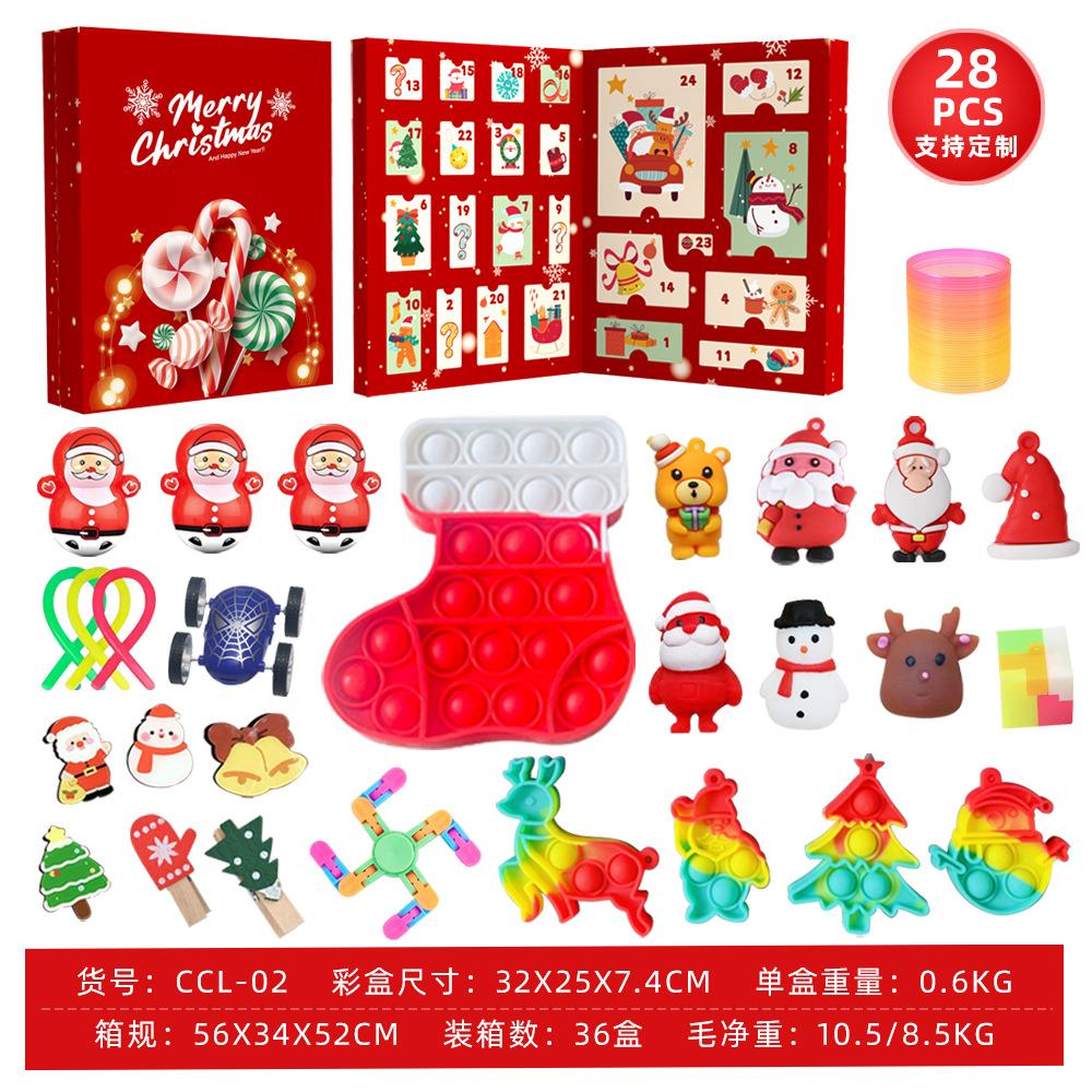 Fidget Christmas Advent Calendar 24 Days of Surprises Fidget Gift Box Christmas Countdown Advent Calendars for Kid New Year Gift
