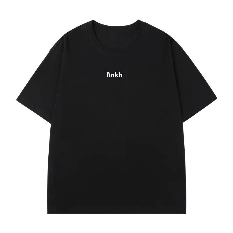 

2025 New Japanese Crew Neck T-shirt Casual Baidu with Short-sleeved Letter LOGO Men and Women with Loose and Comfortable S