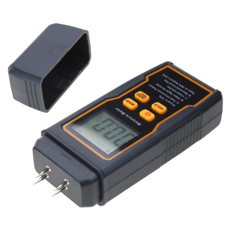 Wood Moisture Meter Two Pins Digital Humidity Tester Moisture Detector Building