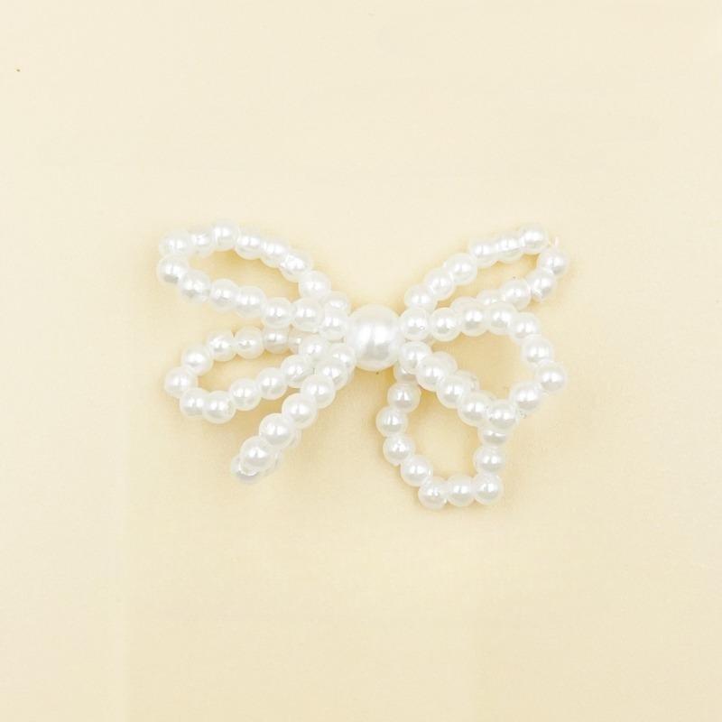 10Pcs Hand Woven Small Fragrant Pearl Bow DIY Materials, Decorative Accessories Clothing Accessories
