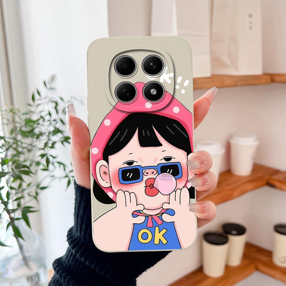 For Poco M8 Pro Case Cute Design Shockproof Phone Protector Soft Liquid Silicone High Quality Back Cover For Poco M 8 M8Pro Capa