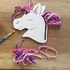 2026 Latest Models 20Pc Unfinished Wood Unicorn Cutouts DIY Craft Kits Wooden Hanging Ornaments Gift Tags for Party Favors Craft