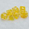 In-Stock Yellow Swirl Transparent Resin 7-Piece Dice Set for Tabletop RPGs