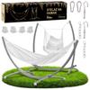 Hammock Swing Frame, Garden Stand, Metal, Gray, Two-person, 2-in-1, Strong