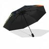 1pc Black Cat's Journey Fashion Automatic Opening and Closing Cartoon Umbrella - Suitable for Various Occasions, Outdoor Activities, Lightweight