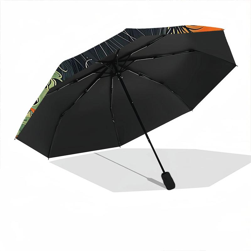 1pc Black Cat's Journey Fashion Automatic Opening and Closing Cartoon Umbrella - Suitable for Various Occasions, Outdoor Activities, Lightweight