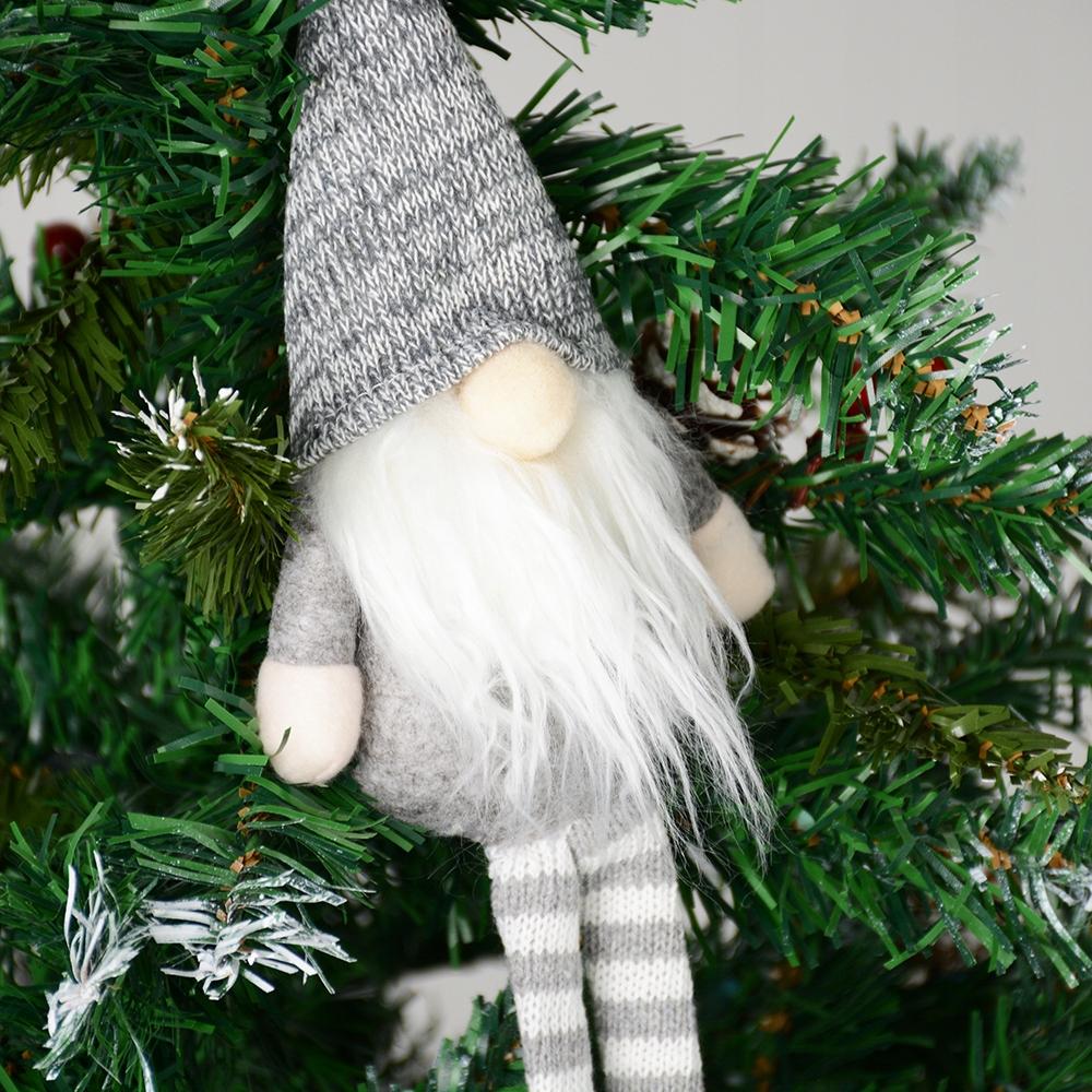 Christmas Gray Elf Dwarf Gnome Beard Ornament Decoration Gift Holiday