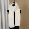 Vintage 180cm Fake Fur Long Scarf Soft Plush Thick Long Strip Scarf Fur Decor Ladies Neck Warmer Scarves for Women Men