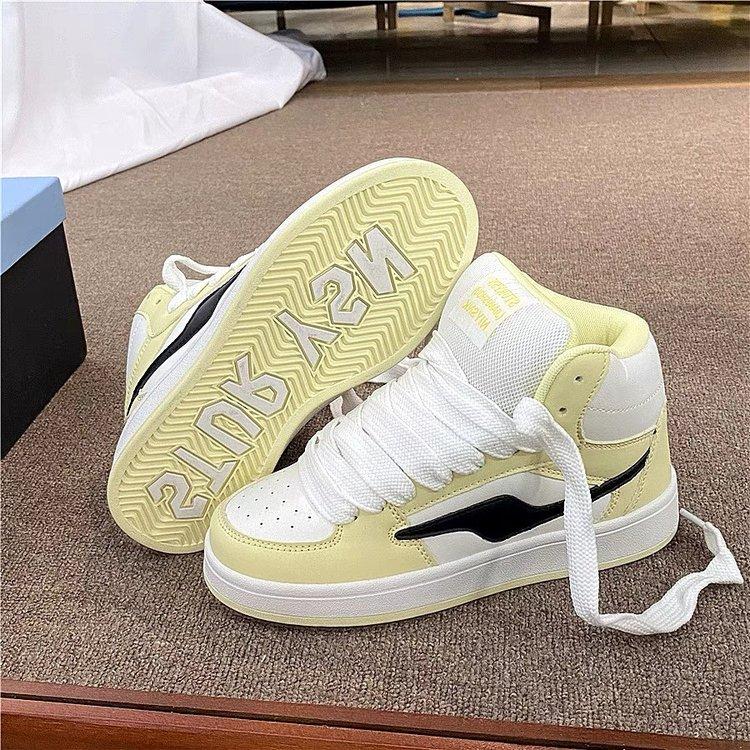 Fashion Retro Thick Bottom Platform Shoes Women's Casual Bread Shoe Chic Original White Sneakers Versatile Summer Rubber Sole Loafers