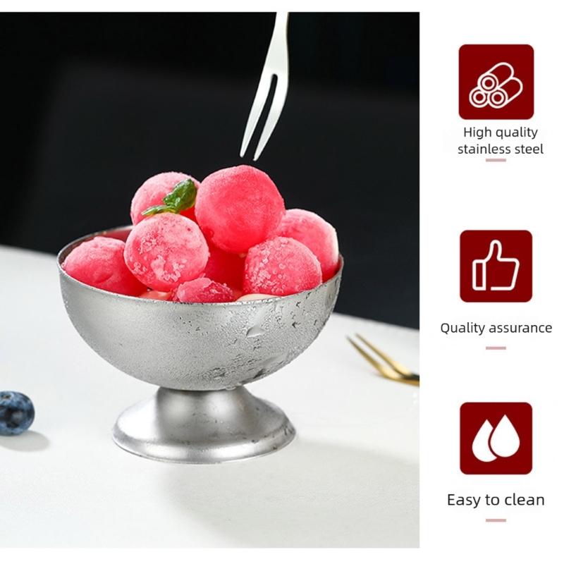 Outdoor Picnics Essential Portable Nonrust Steel Bowl for Salads Ice Creams Easy Cleaning Sturdy Multipurpose Design