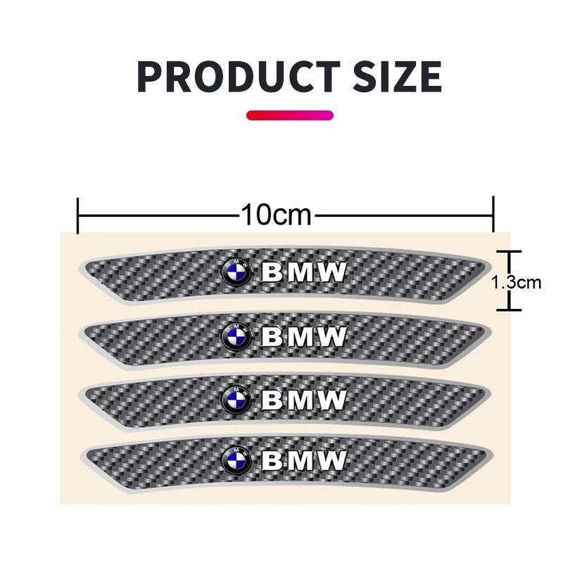 4pcs Car Wheel Rim Stickers Hub Decoration Carbon Fibre Sticker For BMW M M3 M5 M6 X3 E46 E90 E39 F10 F20 F30 G20 E60 E36 E34 X6